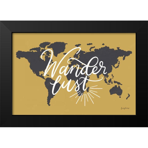 Mapped Out IV Black Modern Wood Framed Art Print by Thorns, Becky