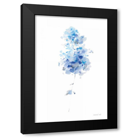 Flower Study II Black Modern Wood Framed Art Print with Double Matting by Nai, Danhui