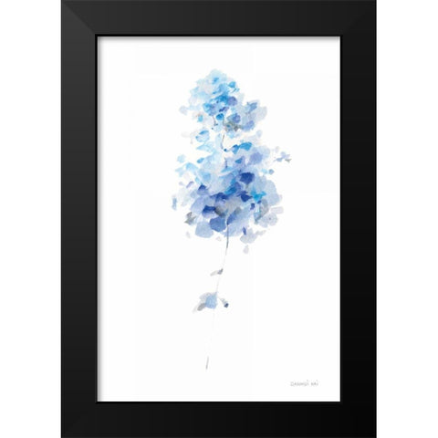 Flower Study II Black Modern Wood Framed Art Print by Nai, Danhui