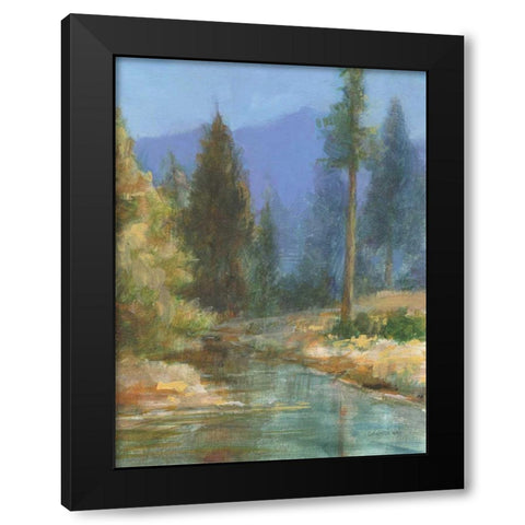 Western Pines Black Modern Wood Framed Art Print with Double Matting by Nai, Danhui