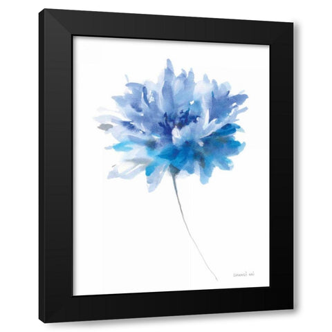 Bold Blooming I Black Modern Wood Framed Art Print with Double Matting by Nai, Danhui