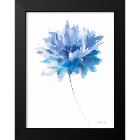 Bold Blooming I Black Modern Wood Framed Art Print by Nai, Danhui