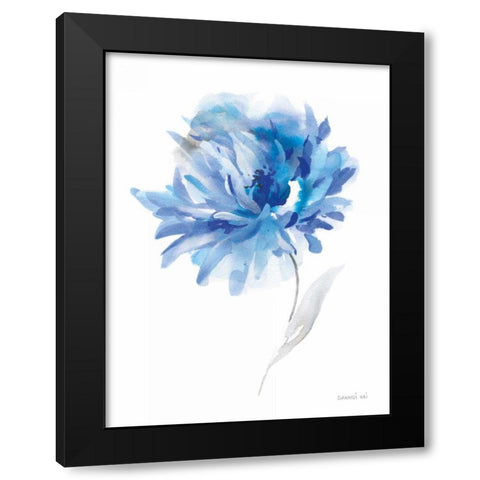 Bold Blooming II Black Modern Wood Framed Art Print by Nai, Danhui