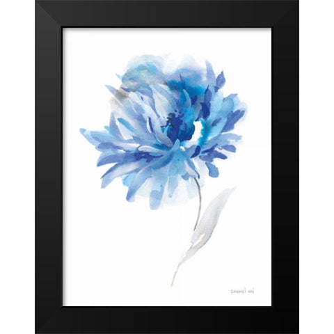 Bold Blooming II Black Modern Wood Framed Art Print by Nai, Danhui