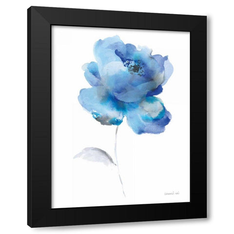 Bold Blooming III Black Modern Wood Framed Art Print with Double Matting by Nai, Danhui