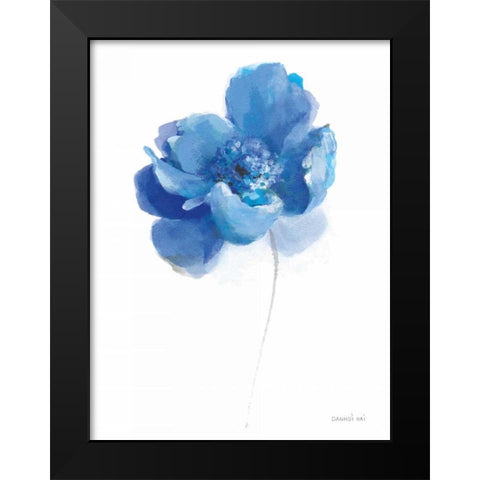 Bold Blooming IV Black Modern Wood Framed Art Print by Nai, Danhui