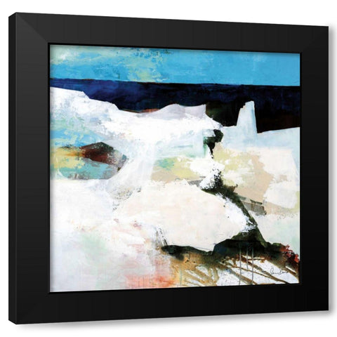 Riverport Horizon Black Modern Wood Framed Art Print with Double Matting by Davies, Jane