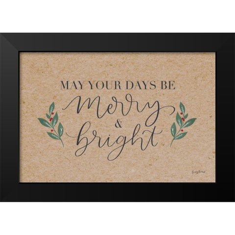 Neutral Christmas I Black Modern Wood Framed Art Print by Thorns, Becky