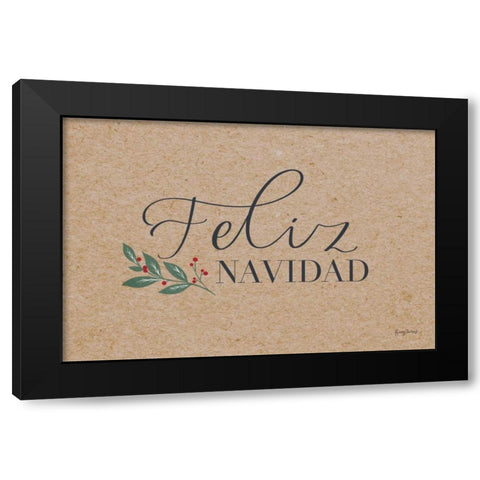 Neutral Christmas II Black Modern Wood Framed Art Print by Thorns, Becky