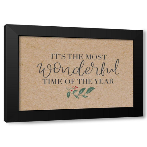 Neutral Christmas IV Black Modern Wood Framed Art Print by Thorns, Becky