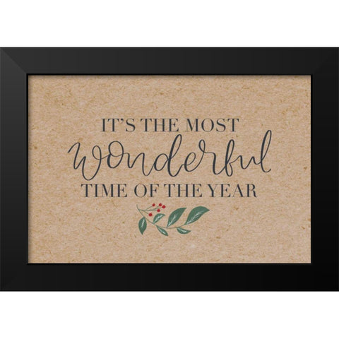 Neutral Christmas IV Black Modern Wood Framed Art Print by Thorns, Becky
