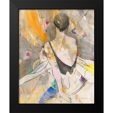 Ballerina II Black Modern Wood Framed Art Print by Hristova, Albena