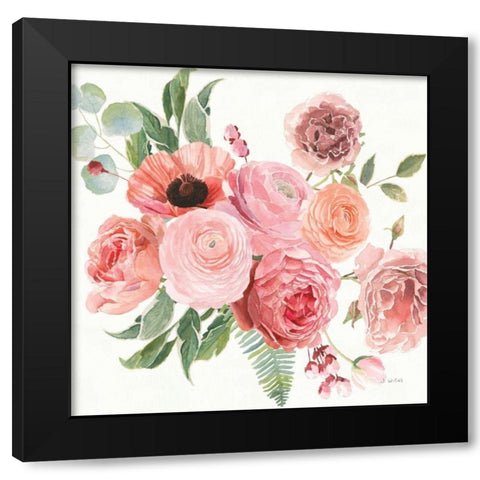 Boho Bouquet  VIII Black Modern Wood Framed Art Print with Double Matting by Wiens, James