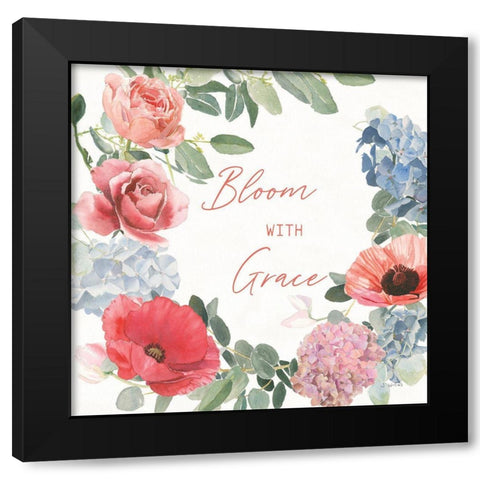 Boho Bouquet  X Black Modern Wood Framed Art Print with Double Matting by Wiens, James