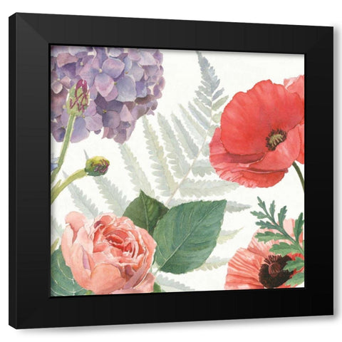 Boho Bouquet  XI Black Modern Wood Framed Art Print with Double Matting by Wiens, James