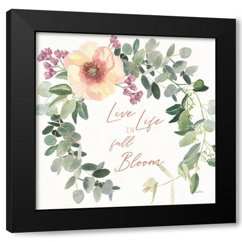 Boho Bouquet  XII Black Modern Wood Framed Art Print by Wiens, James