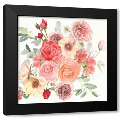 Boho Bouquet  XIV Black Modern Wood Framed Art Print with Double Matting by Wiens, James