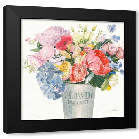 Boho Bouquet XVII Black Modern Wood Framed Art Print with Double Matting by Wiens, James