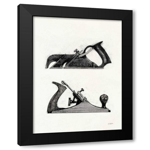 Planes with Color Crop Black Modern Wood Framed Art Print with Double Matting by Schick, Mike