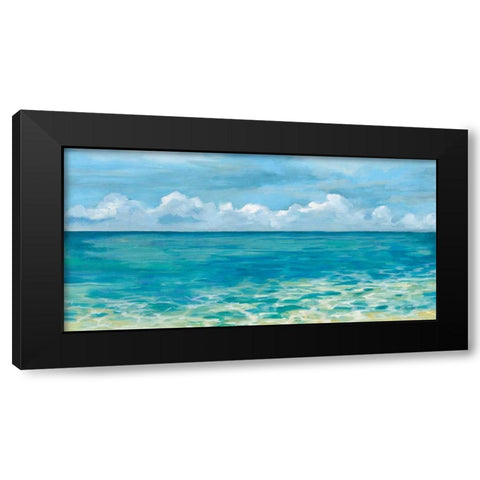Caribbean Sea Reflections Black Modern Wood Framed Art Print with Double Matting by Vassileva, Silvia