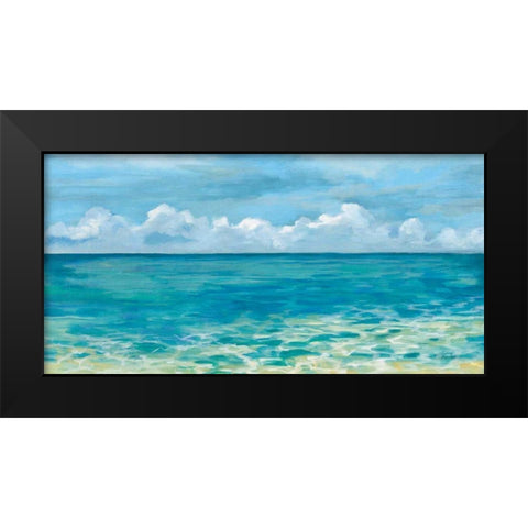 Caribbean Sea Reflections Black Modern Wood Framed Art Print by Vassileva, Silvia