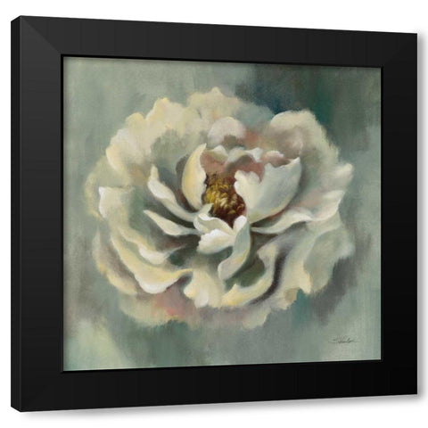 Dancing Petals Black Modern Wood Framed Art Print with Double Matting by Vassileva, Silvia