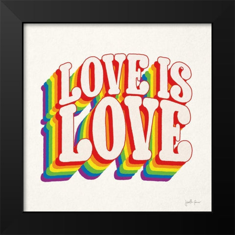 Love is Love I Black Modern Wood Framed Art Print by Penner, Janelle