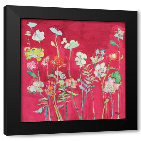 Richness of Flowers Black Modern Wood Framed Art Print with Double Matting by Day, Kellie