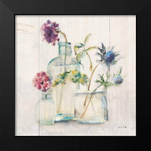 Blossoms II Light Black Modern Wood Framed Art Print by Blum, Cheri