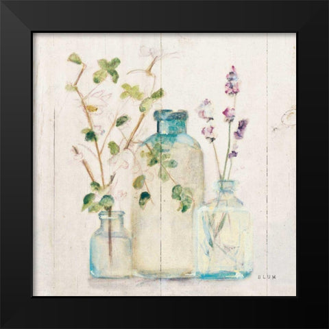 Blossoms V Light Black Modern Wood Framed Art Print by Blum, Cheri