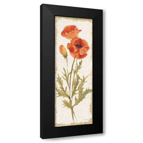 Poppy Panel Light Black Modern Wood Framed Art Print with Double Matting by Blum, Cheri