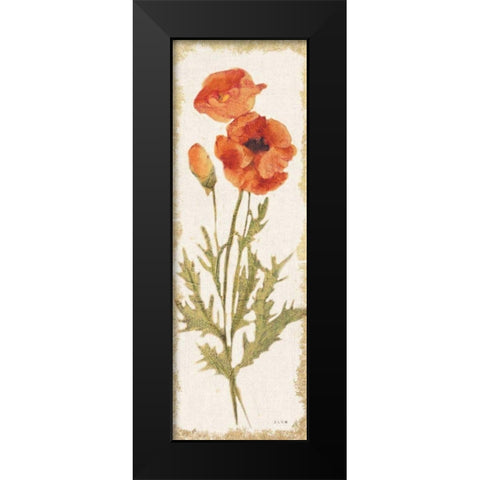 Poppy Panel Light Black Modern Wood Framed Art Print by Blum, Cheri