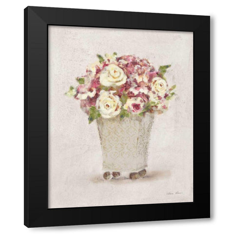 Parlor Roses I Light Black Modern Wood Framed Art Print by Blum, Cheri