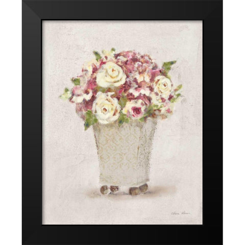 Parlor Roses I Light Black Modern Wood Framed Art Print by Blum, Cheri