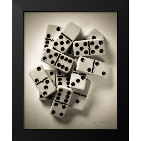 Dominos I Black Modern Wood Framed Art Print by Goldstein, Ed