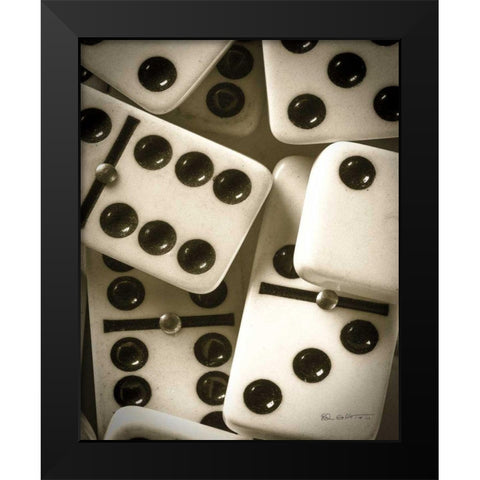 Dominos II Black Modern Wood Framed Art Print by Goldstein, Ed