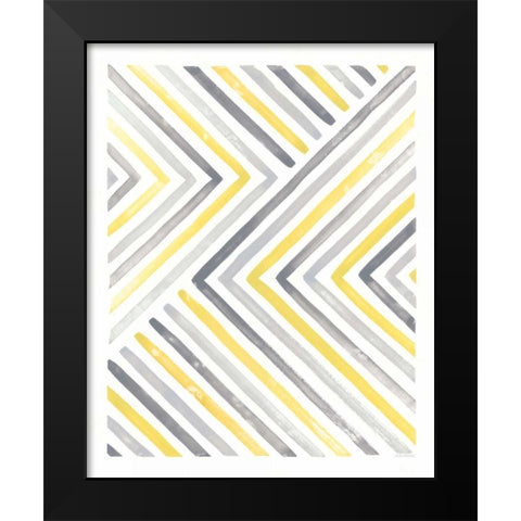 Desert Sunset I Yellow Gray Black Modern Wood Framed Art Print by Marshall, Laura