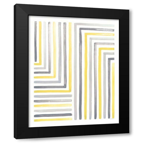Desert Sunset III Yellow Gray Black Modern Wood Framed Art Print by Marshall, Laura