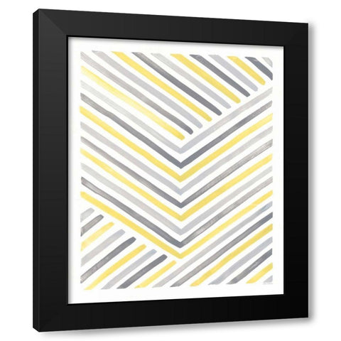 Desert Sunset IV Yellow Gray Black Modern Wood Framed Art Print by Marshall, Laura