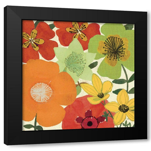 Garden Brights I Black Modern Wood Framed Art Print by Pela Studio