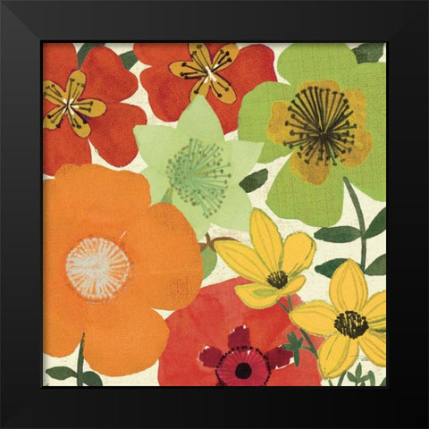 Garden Brights I Black Modern Wood Framed Art Print by Pela Studio