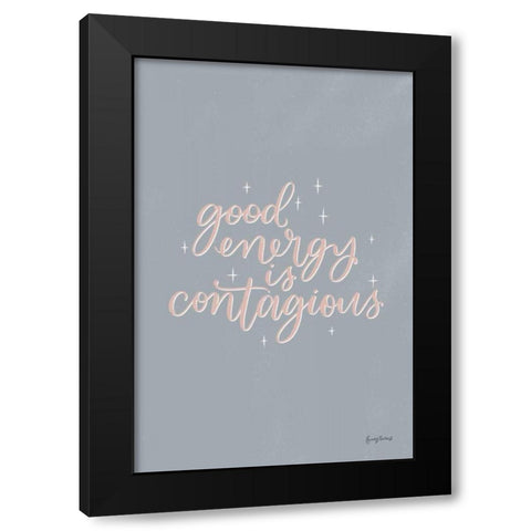 Mod Glam Good Energy I Pink Gray Black Modern Wood Framed Art Print with Double Matting by Thorns, Becky
