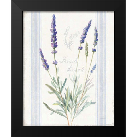 Floursack Lavender I Black Modern Wood Framed Art Print by Nai, Danhui