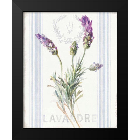 Floursack Lavender II Black Modern Wood Framed Art Print by Nai, Danhui