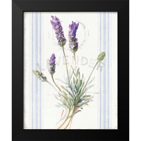 Floursack Lavender III Black Modern Wood Framed Art Print by Nai, Danhui