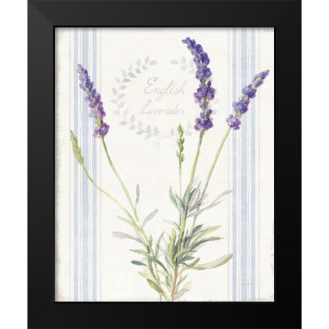 Floursack Lavender IV Black Modern Wood Framed Art Print by Nai, Danhui