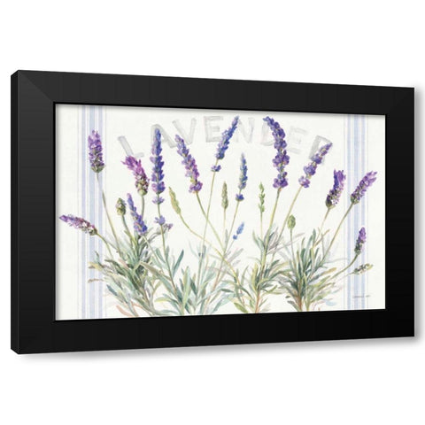 Floursack Lavender V Black Modern Wood Framed Art Print by Nai, Danhui
