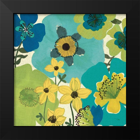 Garden Brights Cool IV Black Modern Wood Framed Art Print by Pela Studio