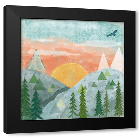 Woodland Forest VI No Words Black Modern Wood Framed Art Print by Charron, Veronique
