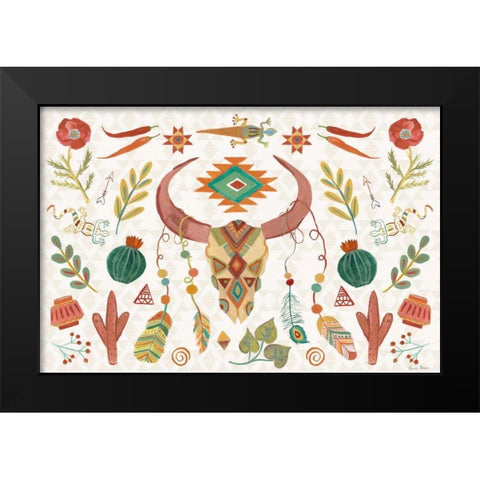 Southwest Vibes I No Words Black Modern Wood Framed Art Print by Zaman, Farida